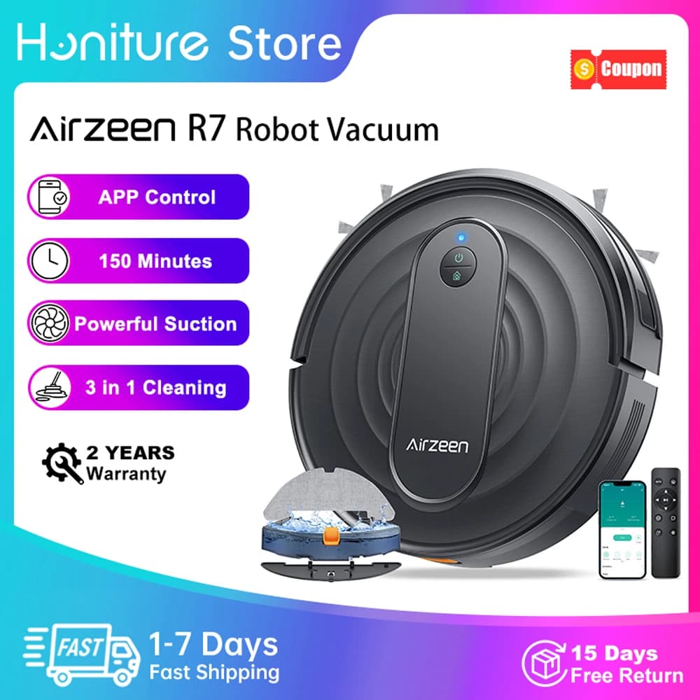 Airzeen R7 robot odkurzacz mopujący 4000Pa