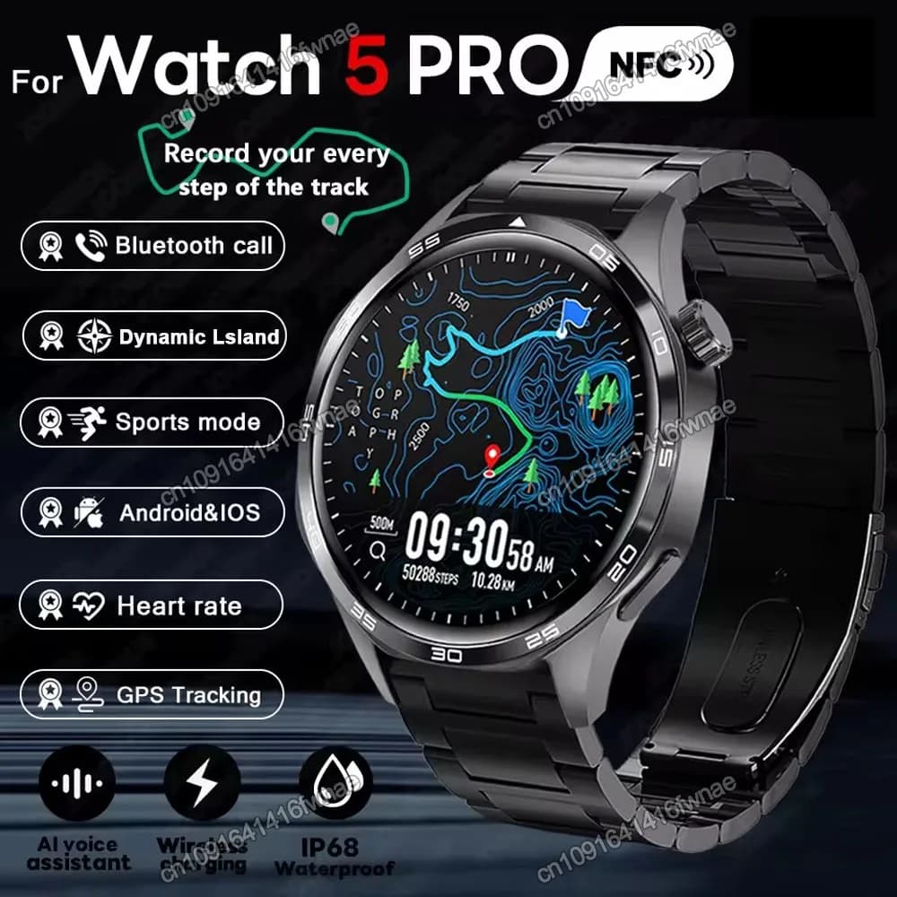 Smartwatch 2026 Watch 5 Pro GPS AMOLED