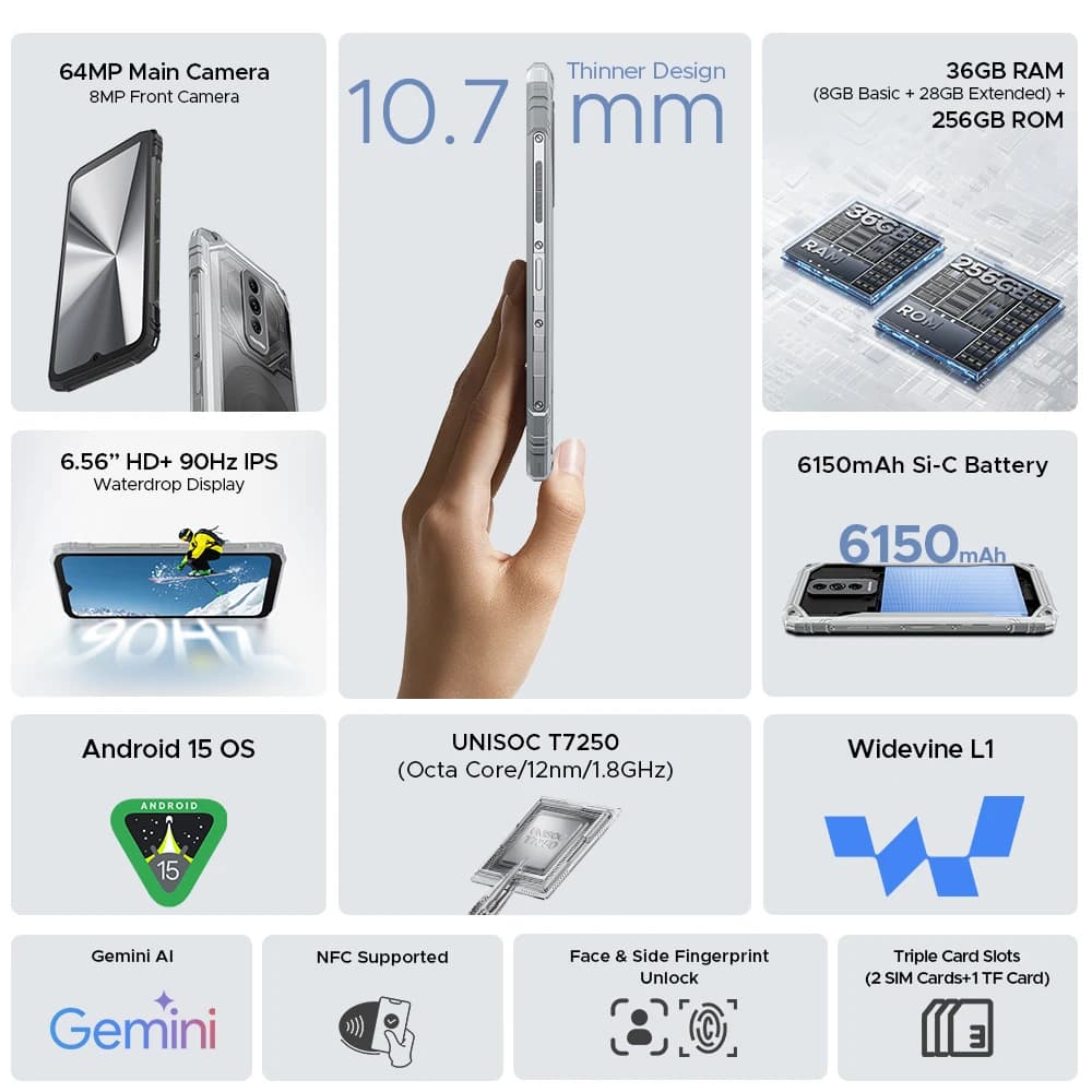 Doogee Blade10 Ultra smartfon 10,7mm - 3