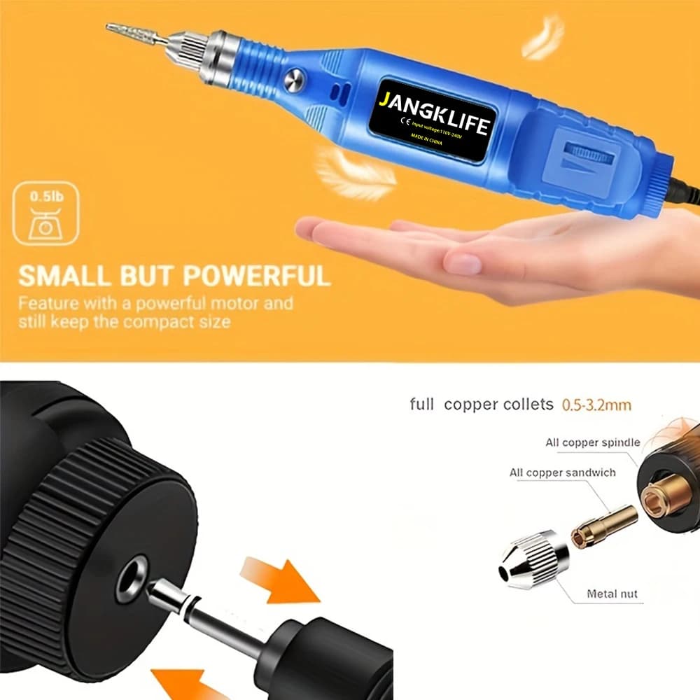 Mini wiertarka elektryczna z regulacją prędkości - 4