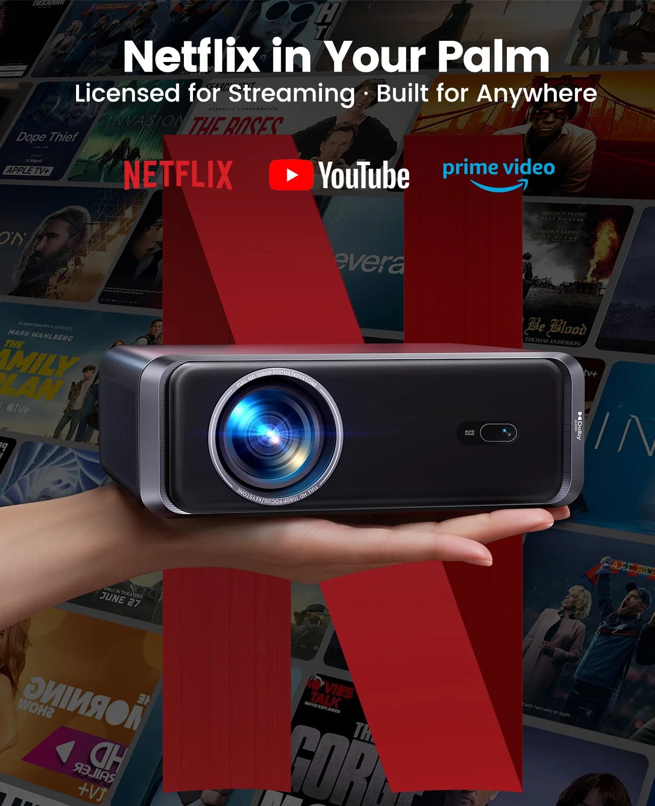 Projektor Laresar A1 1080P 4K Android WiFi6 - 7