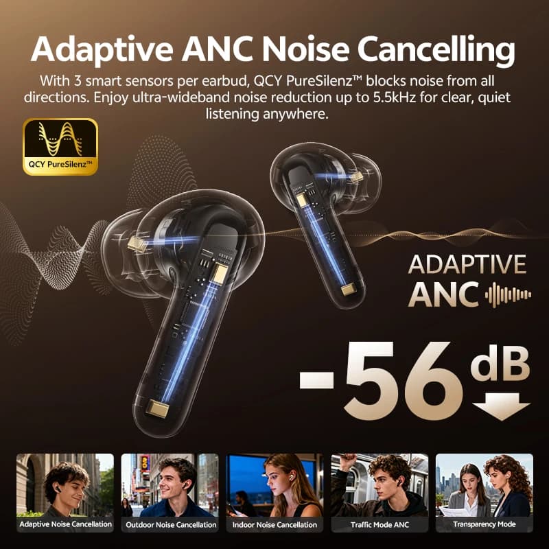 Słuchawki bezprzewodowe QCY MeloBuds N60 ANC - 4
