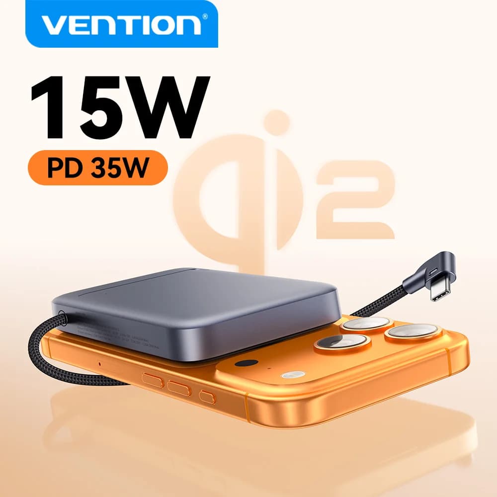 Powerbank magnetyczny 10000mAh Qi2 z kablem