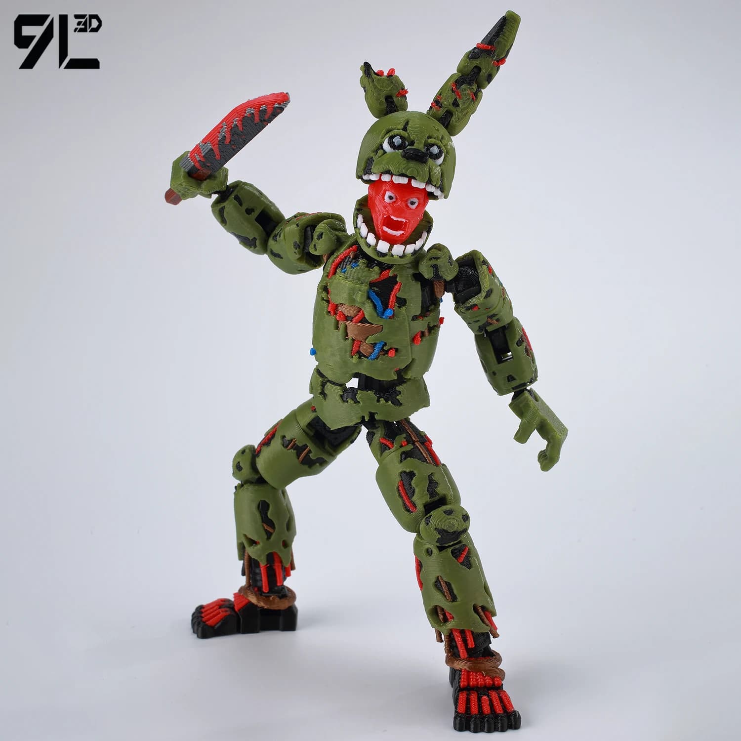 Figurki FNAF Freddy Springtrap 3D - 4
