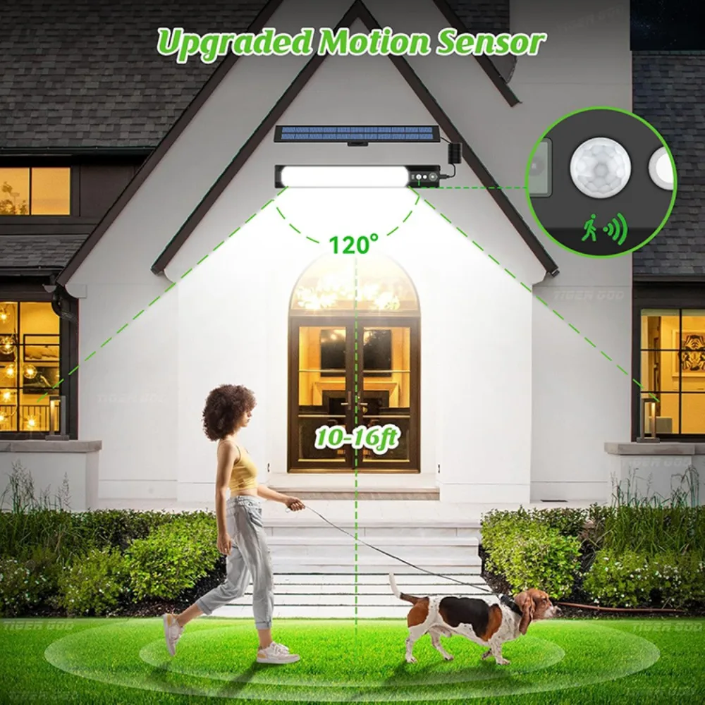 Solarna lampa ścienna z czujnikiem ruchu - 5