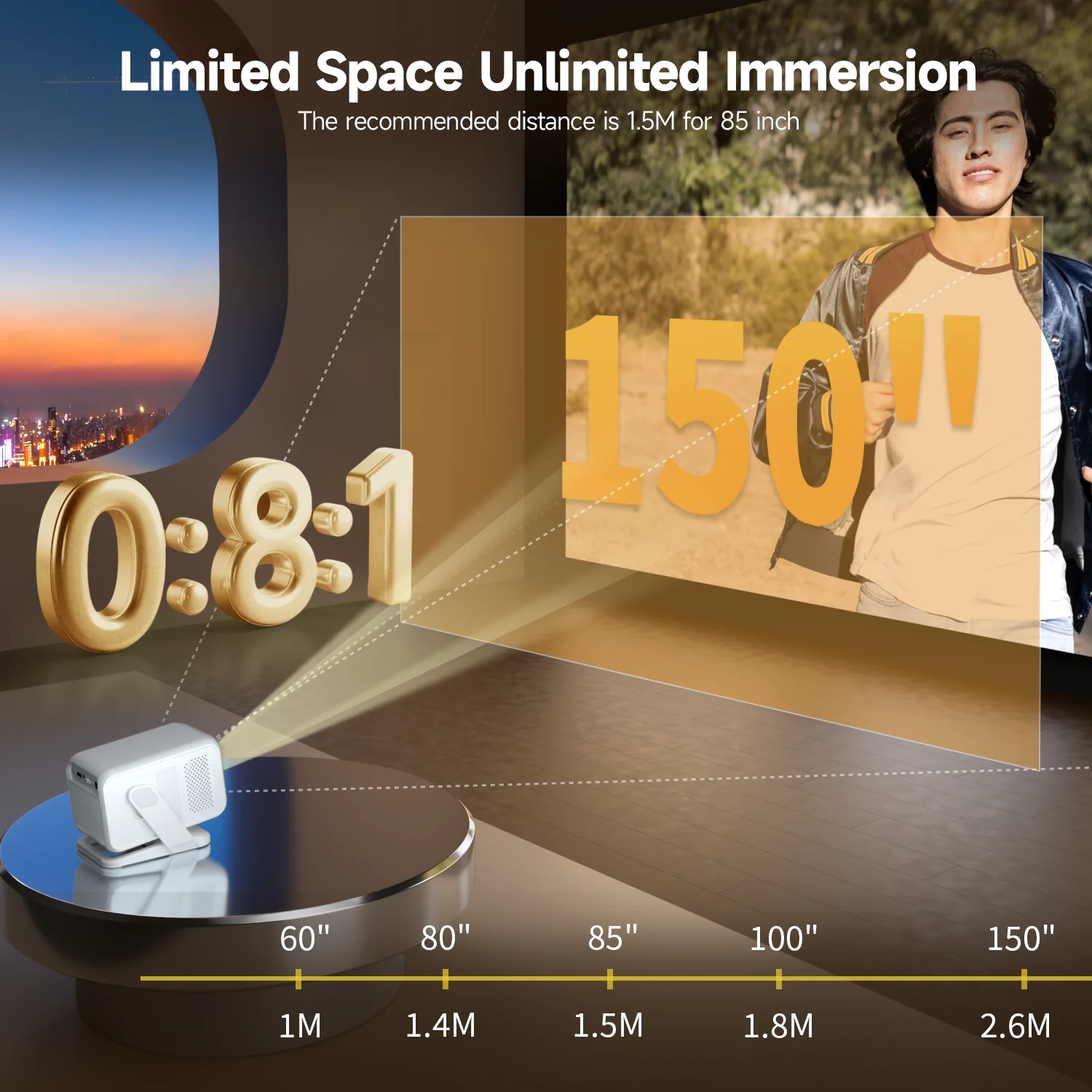 Mini projektor Magcubic HY310X 4K Full HD - 4