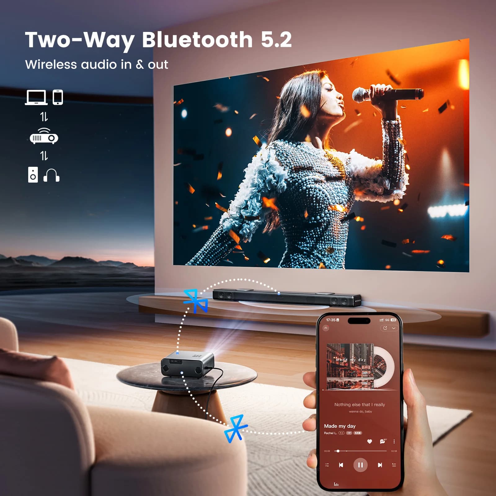 Projektor Wimius 4K z Google TV i Bluetooth 5.2 - 7