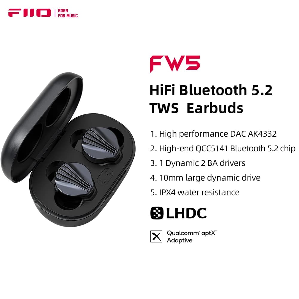 FiiO FW5 słuchawki bezprzewodowe aptX