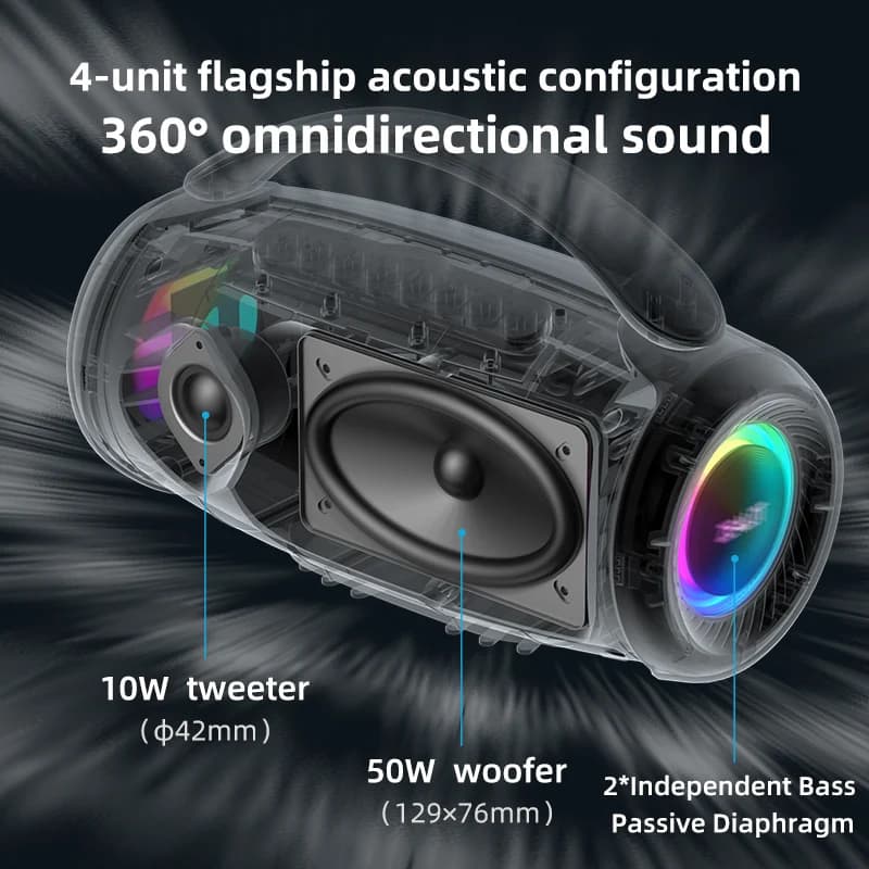 Głośnik Bluetooth Zealot P12 60W z TWS - 3
