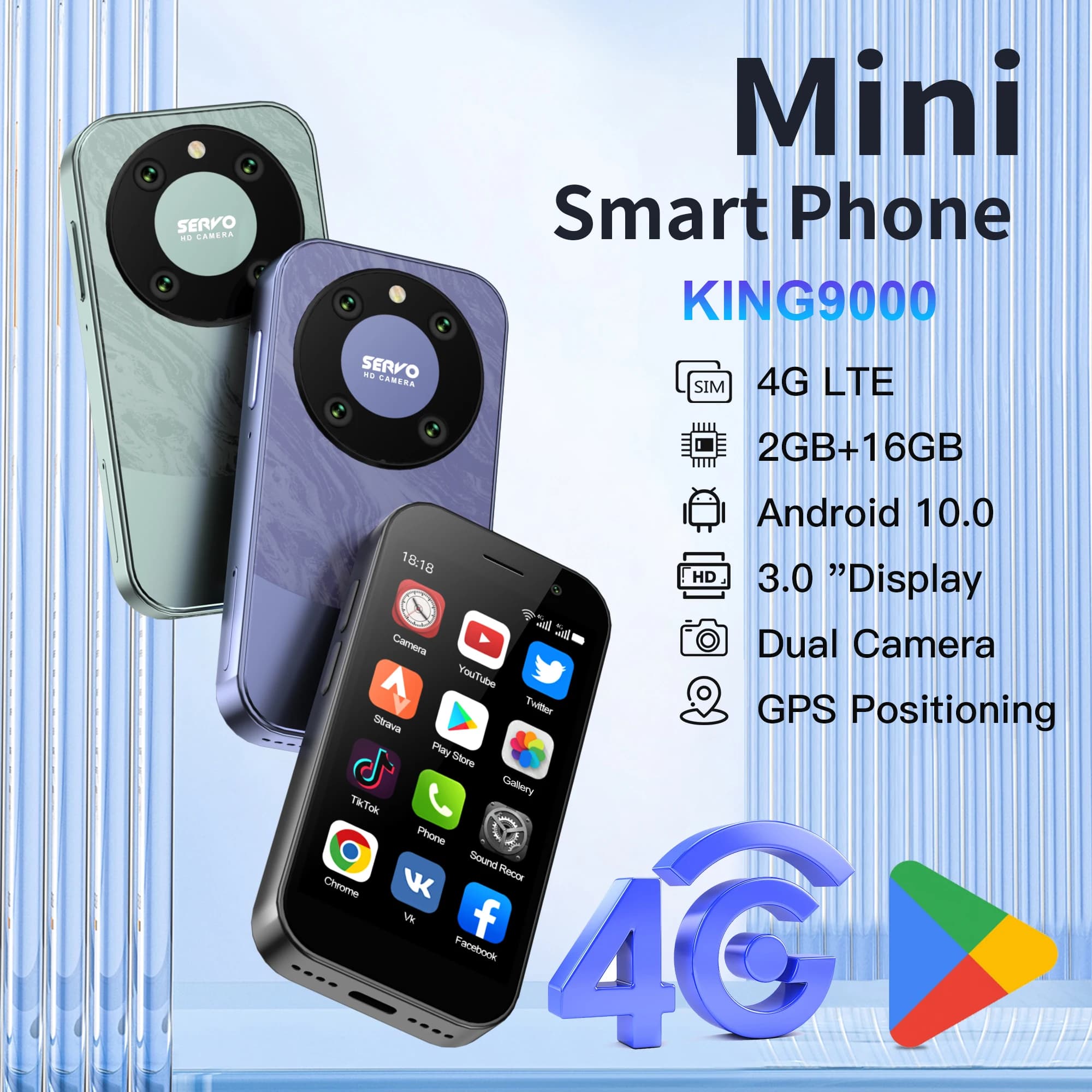 Servo King 9000 smartfon mini Android 10