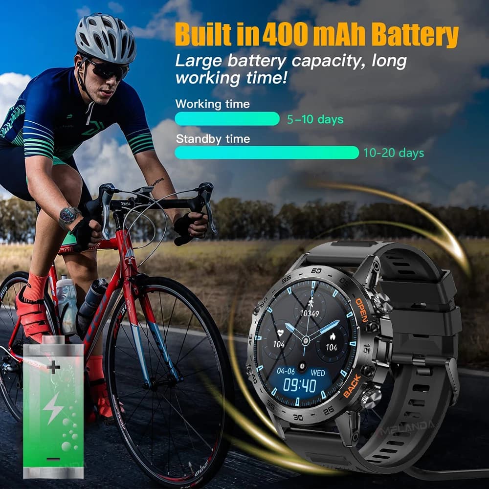 Luksusowy smartwatch MEVADEN 1.39" dla mężczyzn - 7