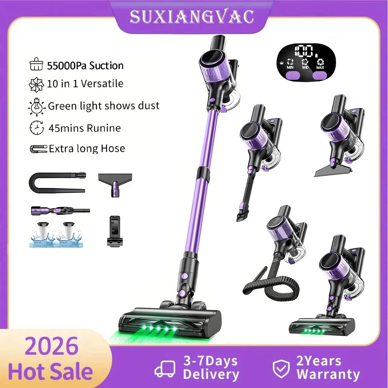 Odkurzacz pionowy bezprzewodowy 500W