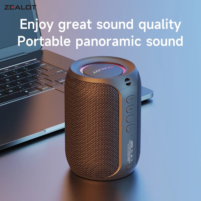 ZEALOT-S32PRO Przenośny głośnik Bluetooth 5.2 Zewnętrzny wodoodporny bezprzewodowy głośnik TWS Mini Column Box Outdoor TF Card Boom Box - 3