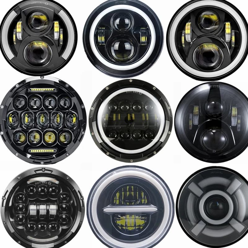 Reflektory LED samochodowe 7-calowe H4