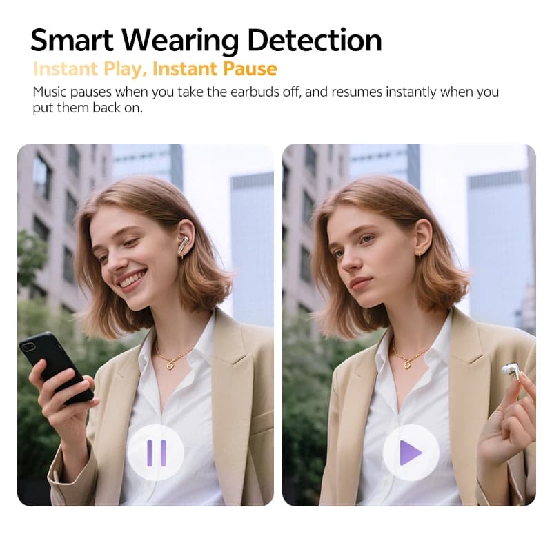 QCY MeloBuds N70 słuchawki ANC, Bluetooth 6.0 - 6