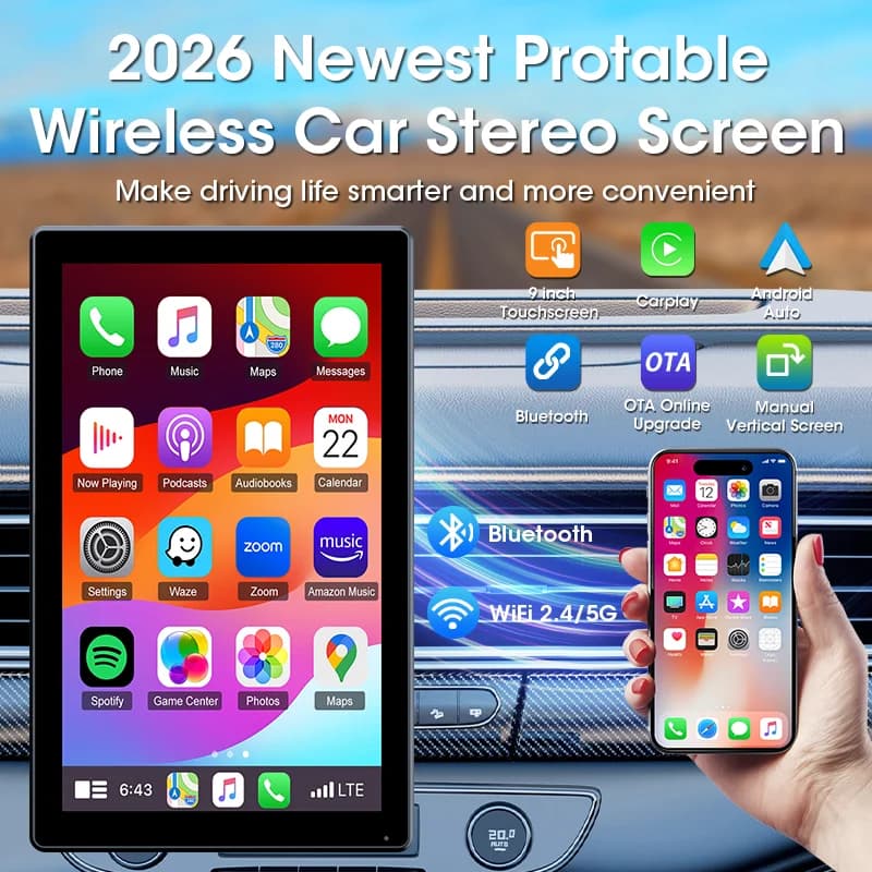 Ekran samochodowy 7-9'' z CarPlay i Android Auto - 4