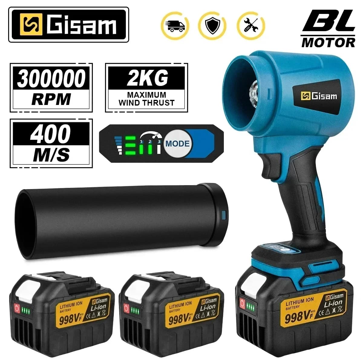 Bezszczotková dmuchawa Gisam 300000 RPM do Makita