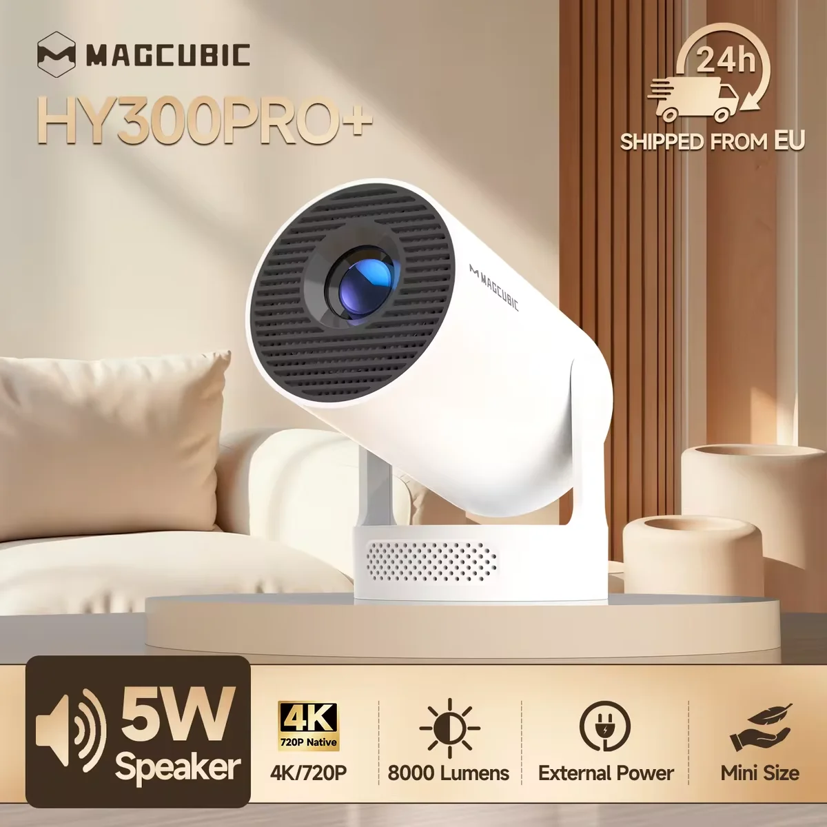 Magcubic HY300 Pro 4K Przenośny Projektor Android 11 z WiFi 6