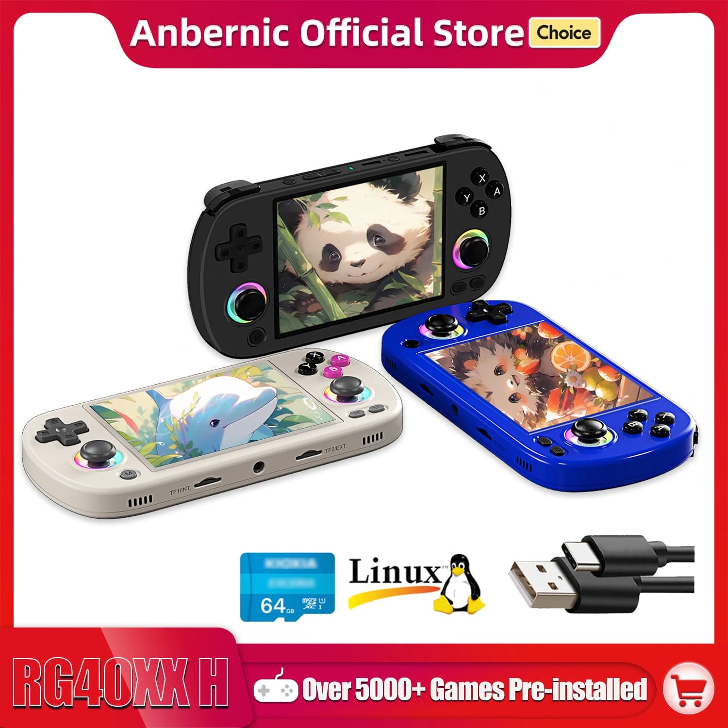 ANBERNIC RG40XX H przenośna konsola do gier