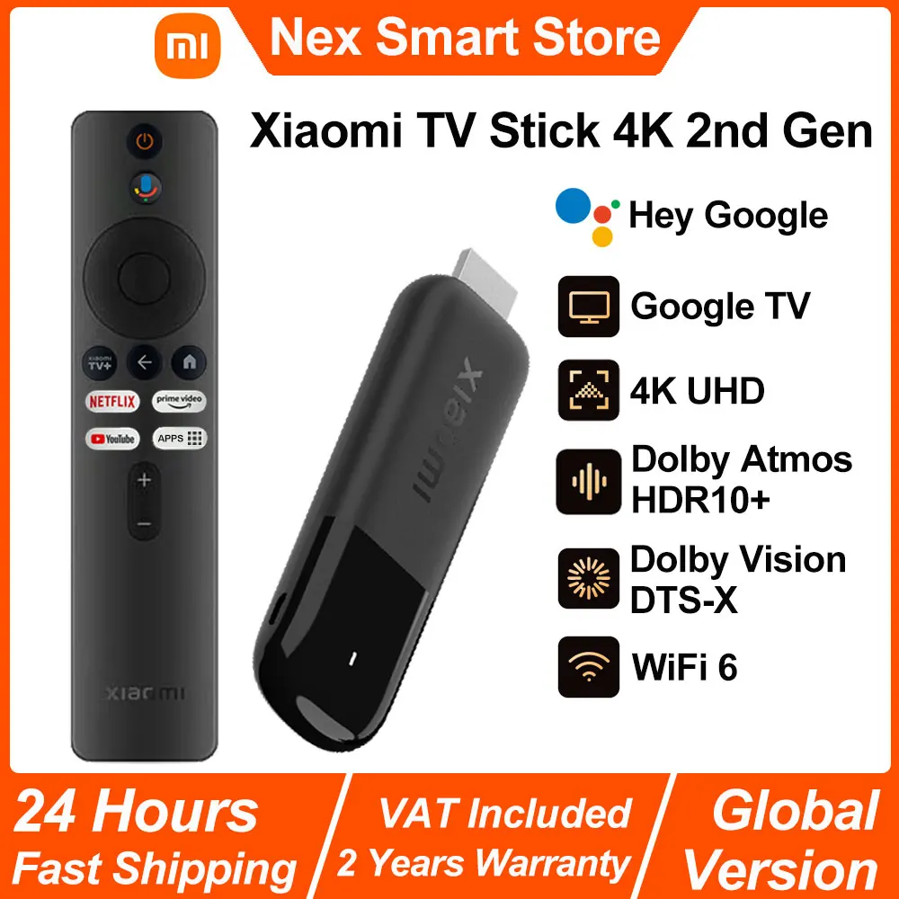 Xiaomi TV Stick 4K 2nd Gen, WiFi 6