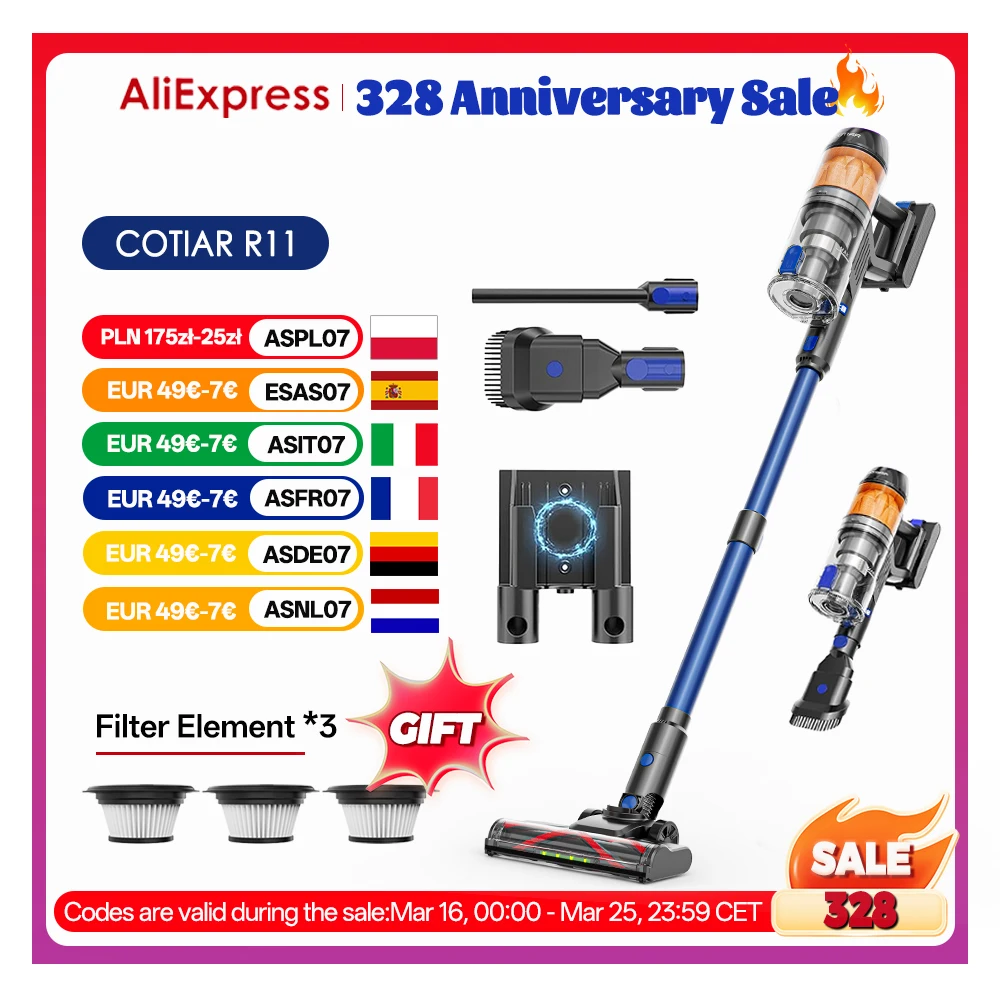 Odkurzacz bezprzewodowy COTIAR R11 500W